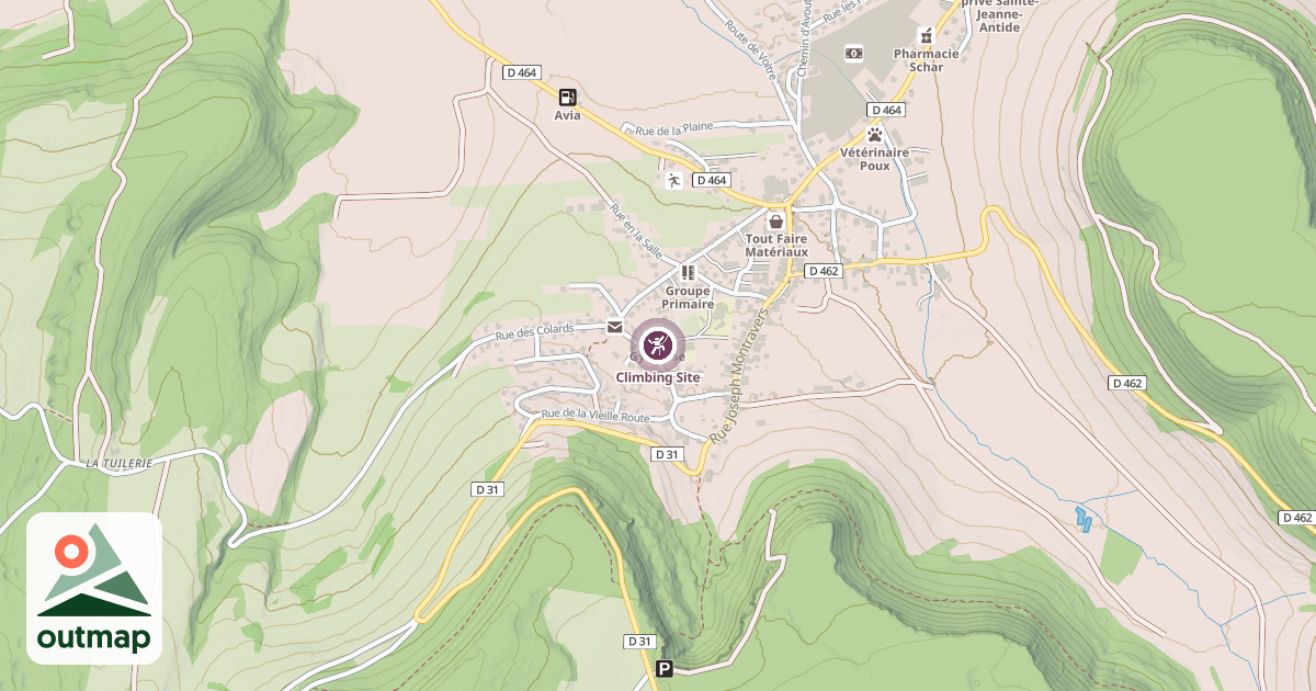 Map of Climbing Site