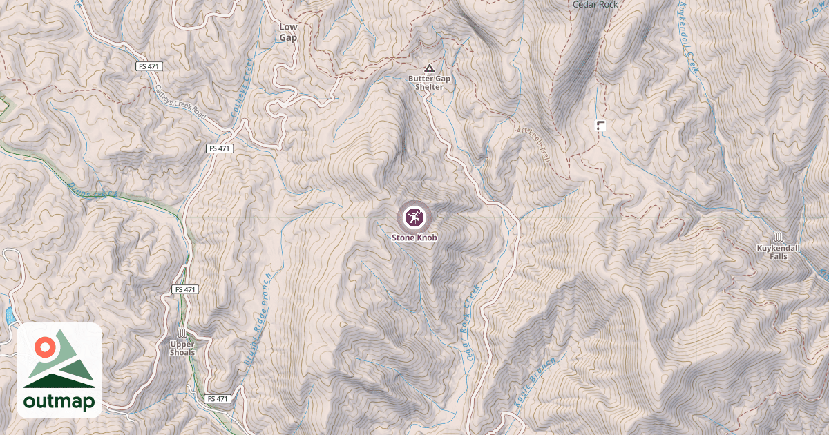 Map of Stone Knob