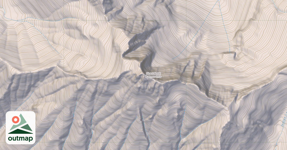 Map of Direct North Buttress