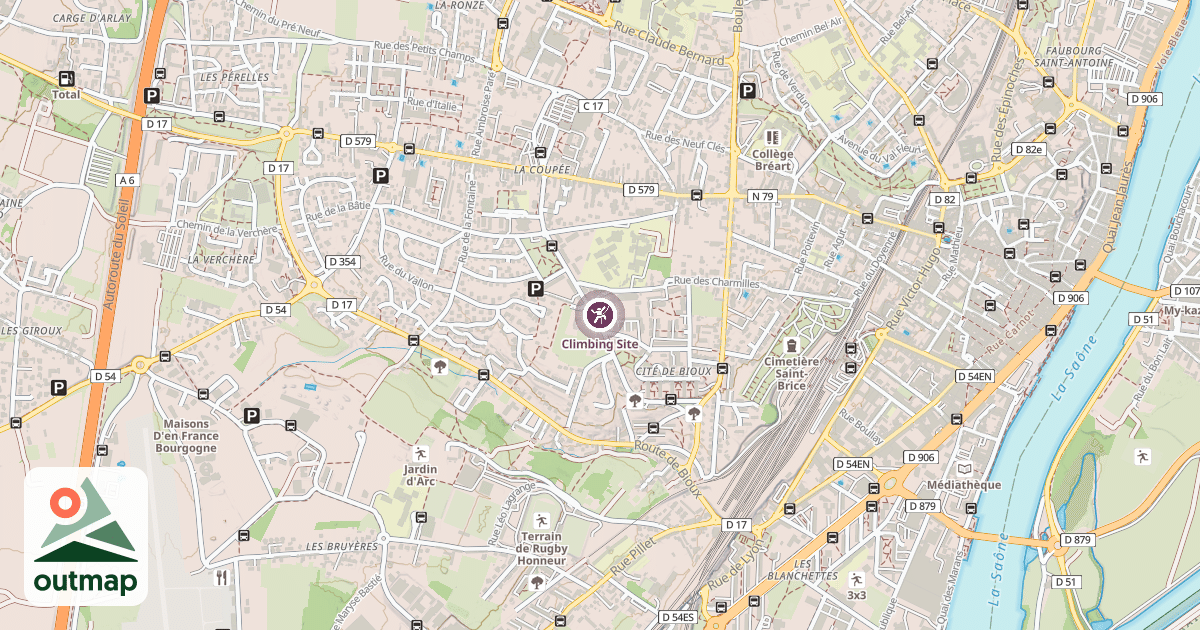Map of Climbing Site