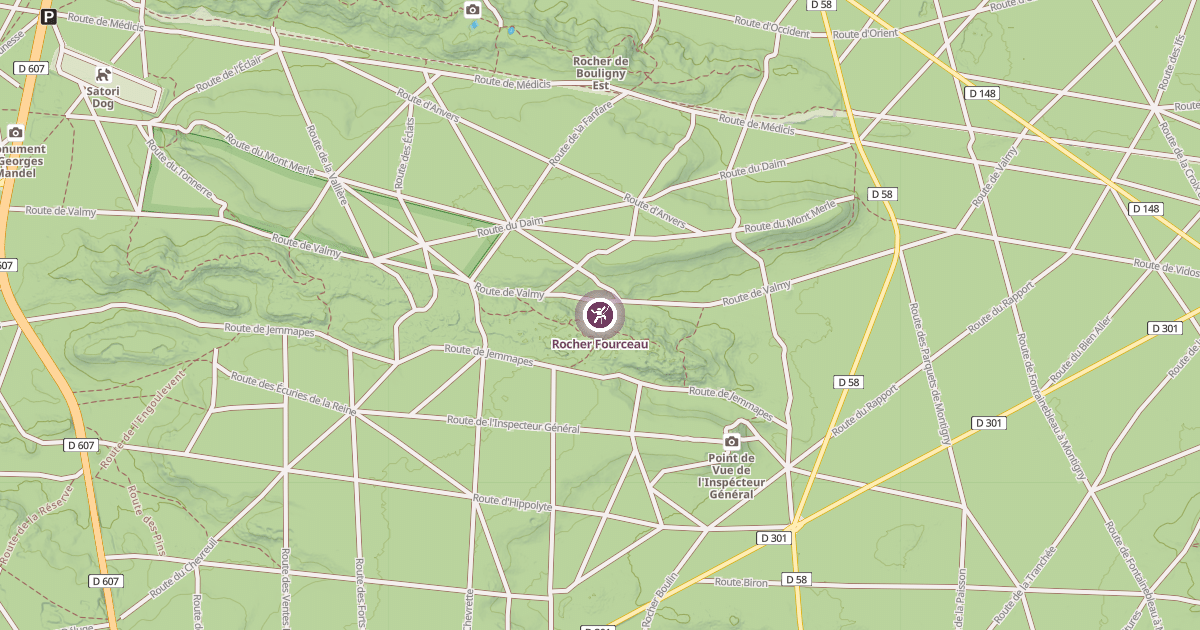 Map preview of Rocher Fourceau