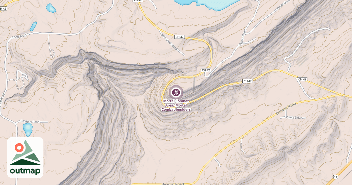 Map of Mortal Combat Area/ Mortal Combat boulders