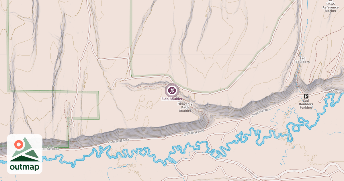 Map of Slab Boulder
