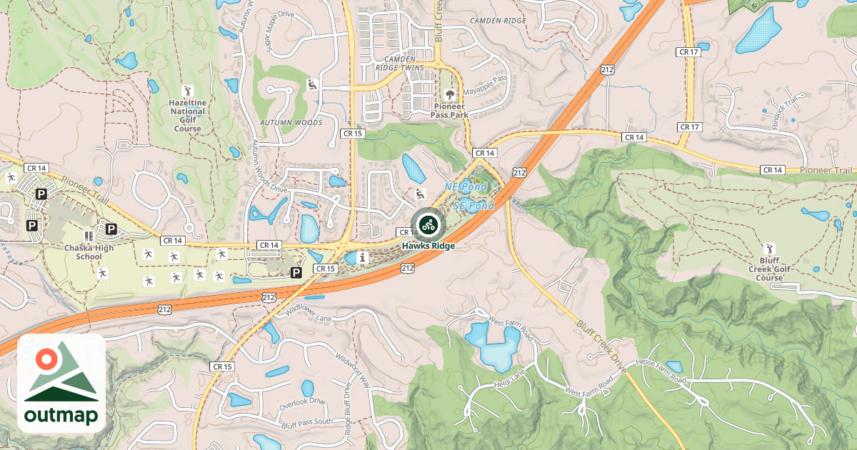 Map of Hawks Ridge