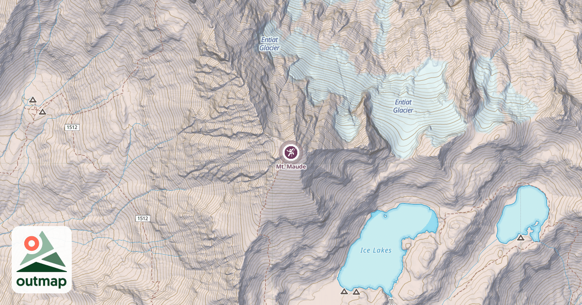 Map of Mt. Maude