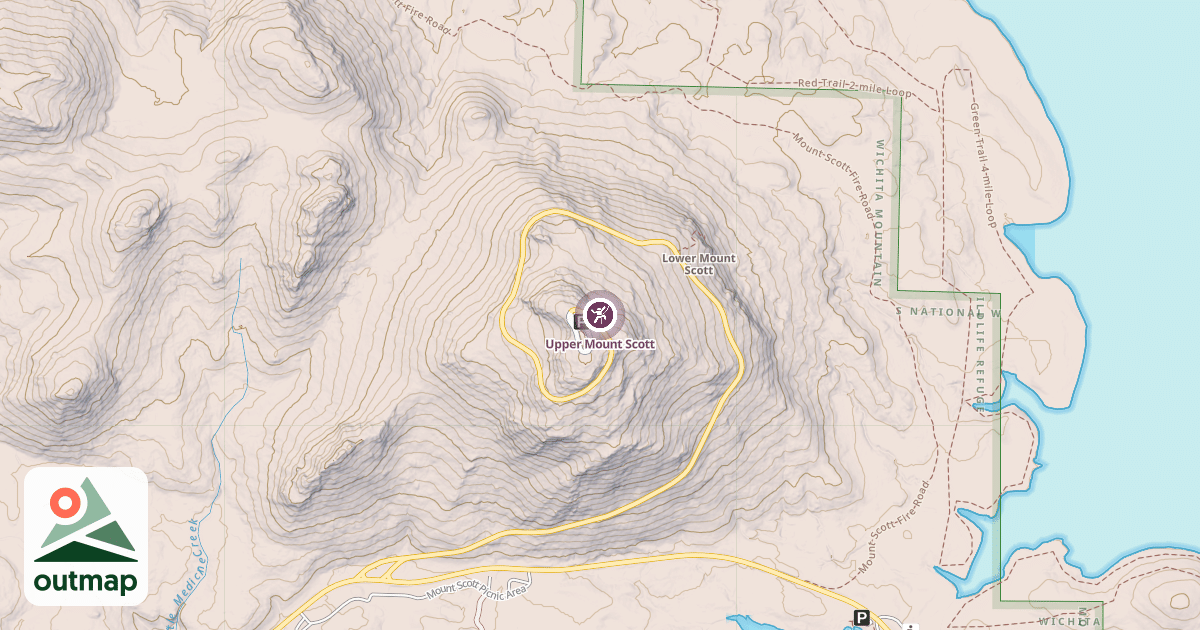 Map of Upper Mount Scott