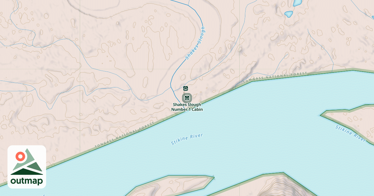 Map of Shakes Slough Number 1 Cabin