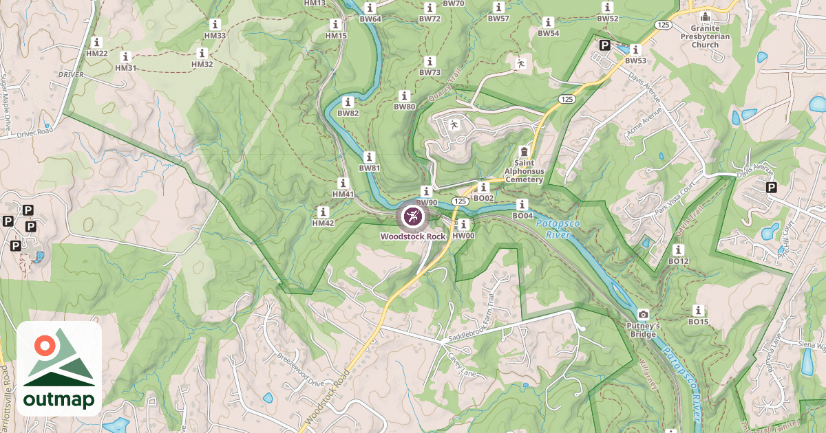 Map of Woodstock Rock