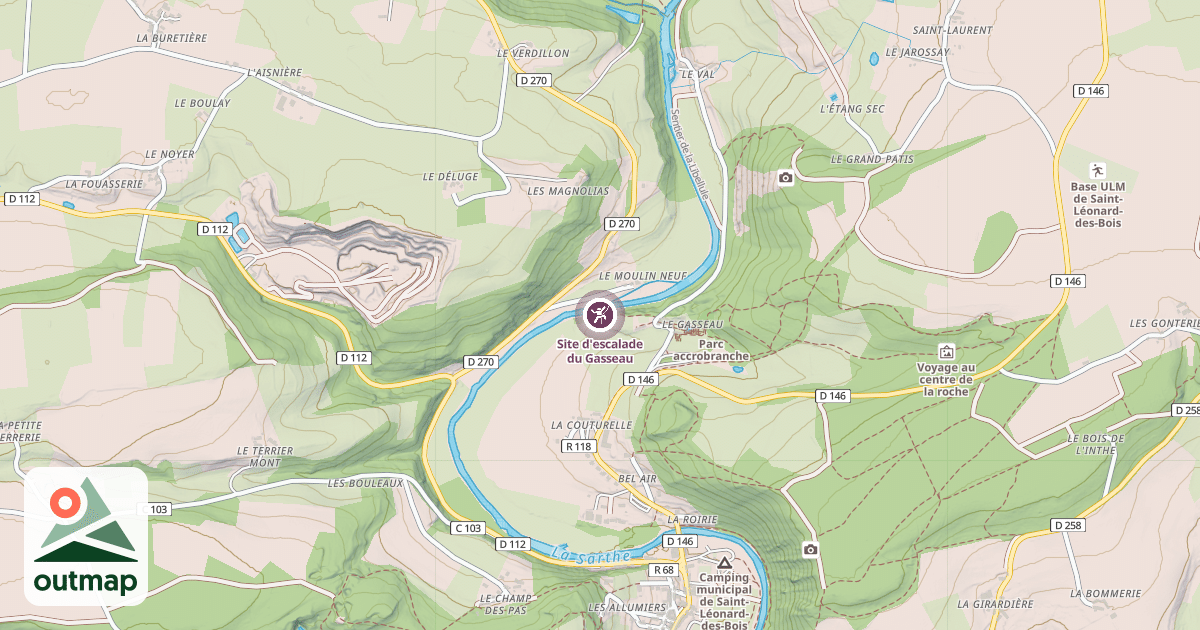 Map of Site d'escalade du Gasseau