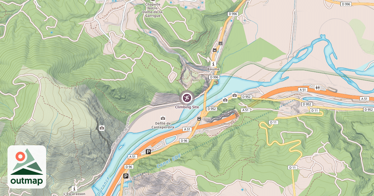 Map of Climbing Site