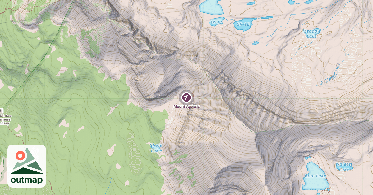 Map of Mount Agassiz