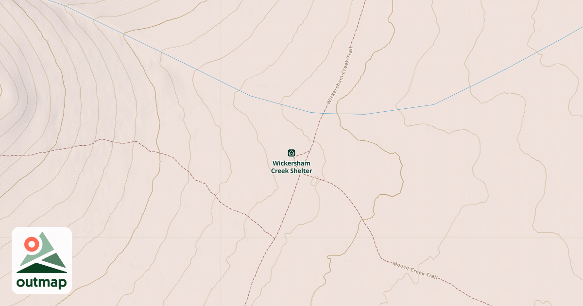 Map of Wickersham Creek Shelter