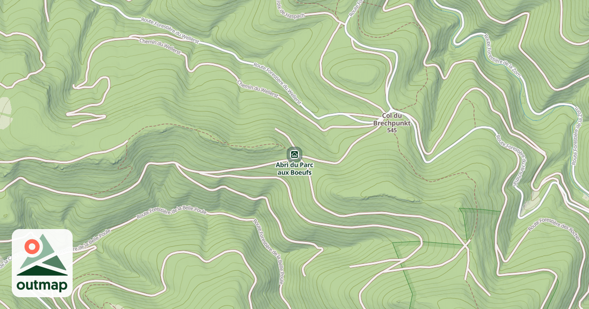 Map of Abri du Parc aux Boeufs