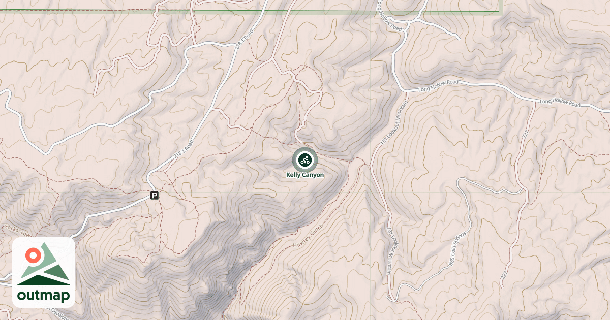 Map of Kelly Canyon