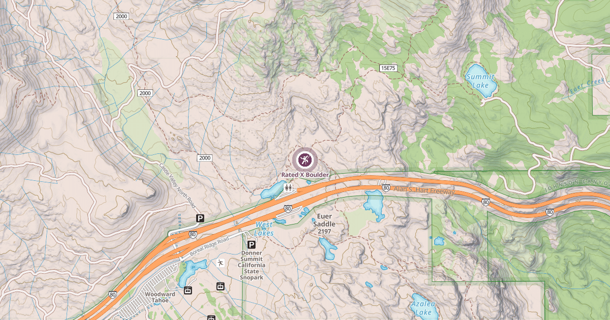 Map preview of Rated X Boulder