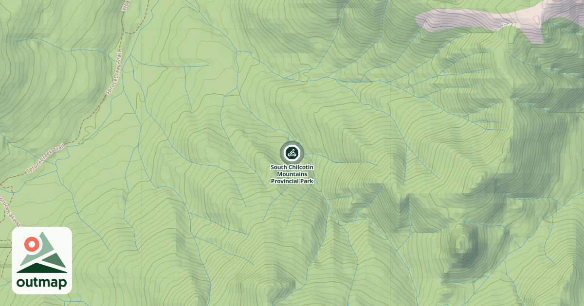 Map of South Chilcotin Mountains Provincial Park