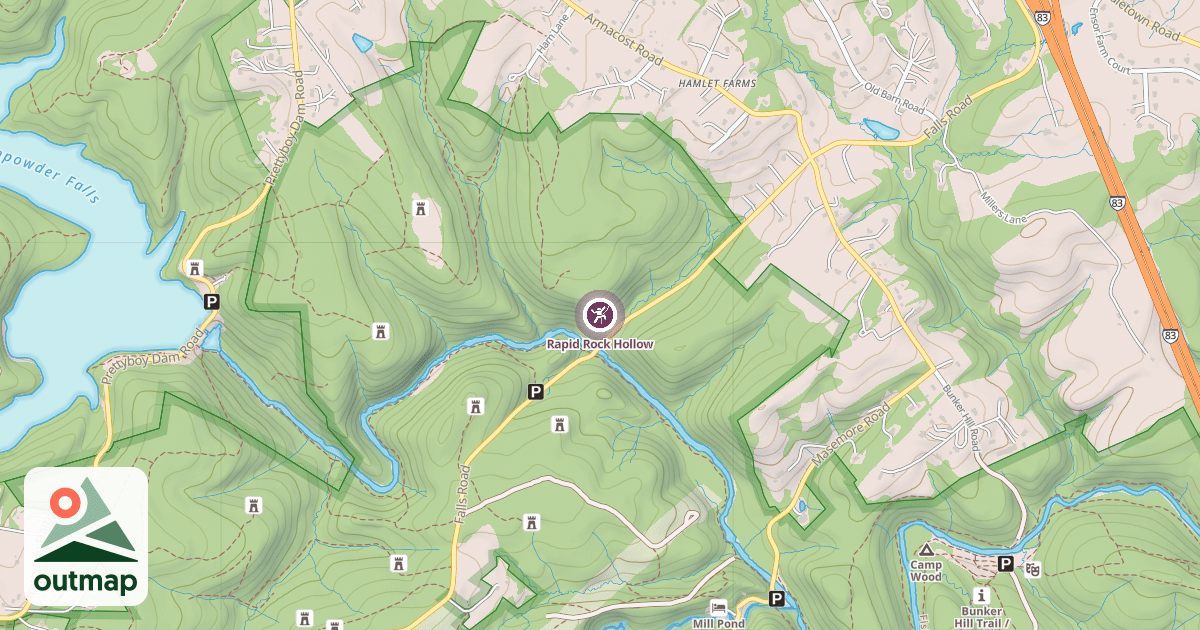 Map of Rapid Rock Hollow