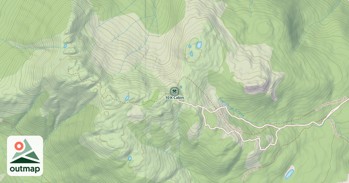 Map of 10 K Cabin