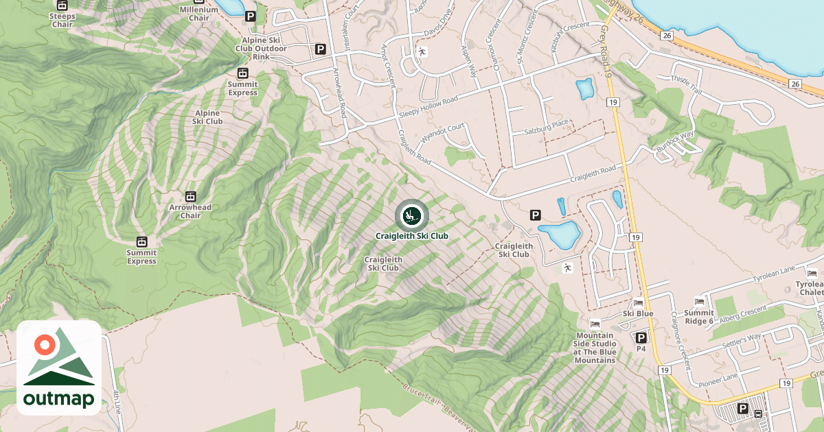 Map of Craigleith Ski Club