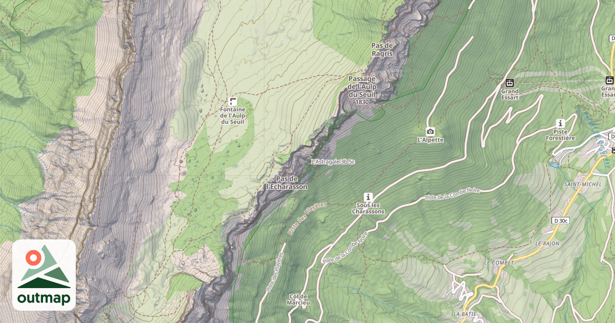 Map of L'Astragale