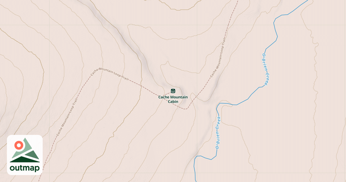 Map of Cache Mountain Cabin