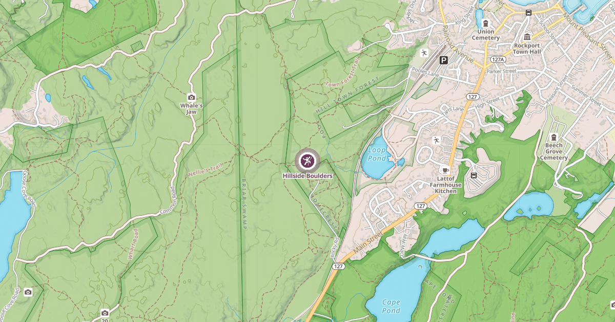 Map preview of Hillside Boulders