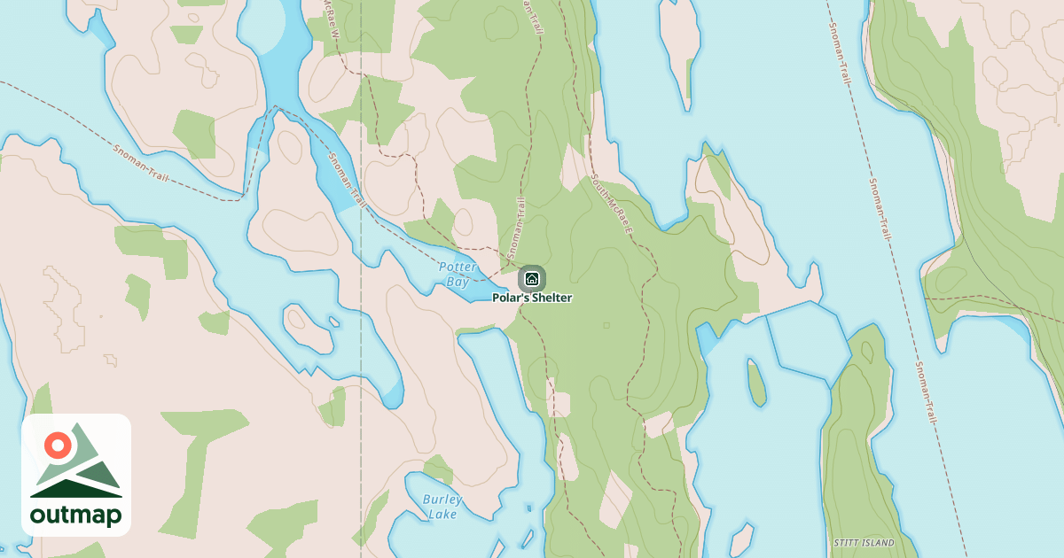 Map of Polar's Shelter in North / Nord