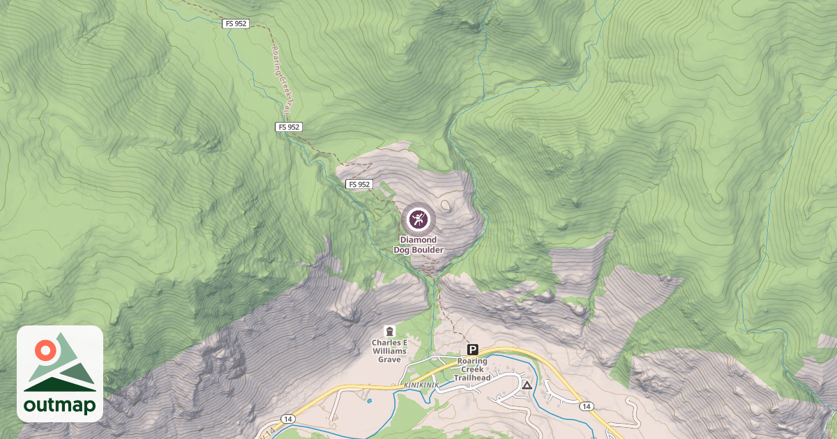 Map of Diamond Dog Boulder