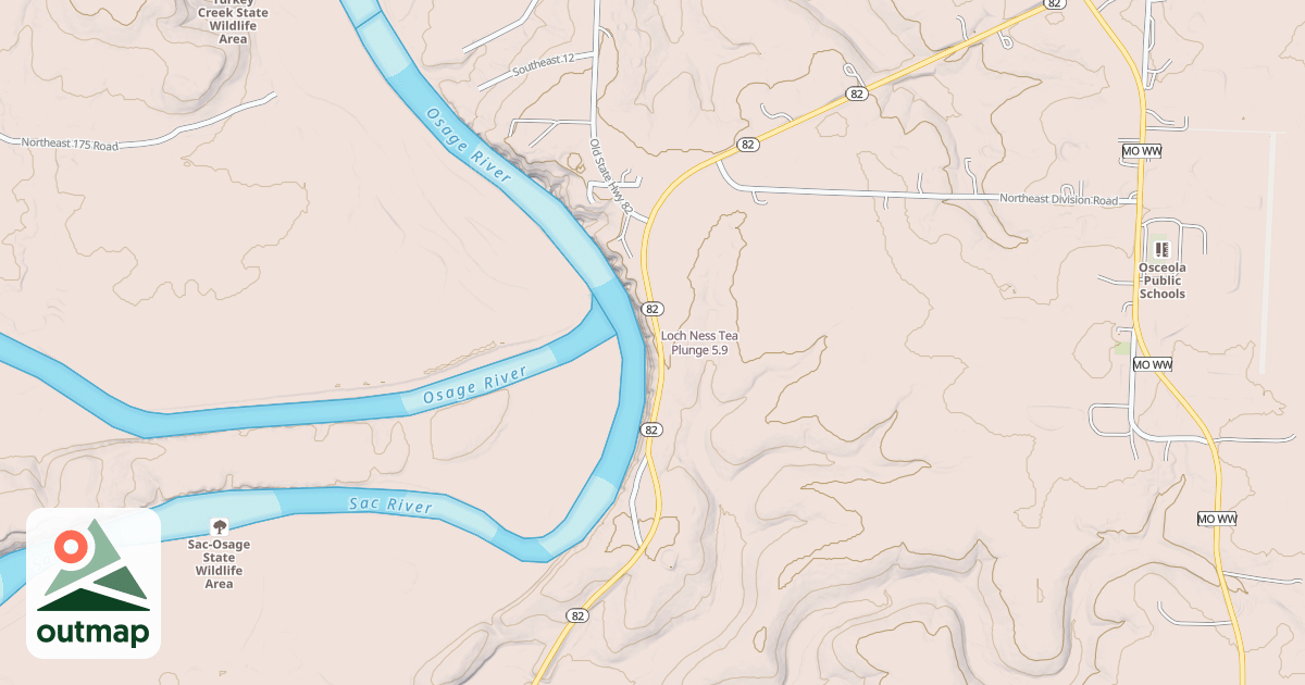 Map of Loch Ness Tea Plunge
