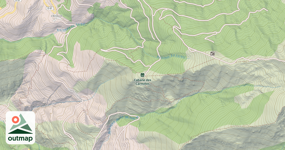 Map of Cabane des Carmilles