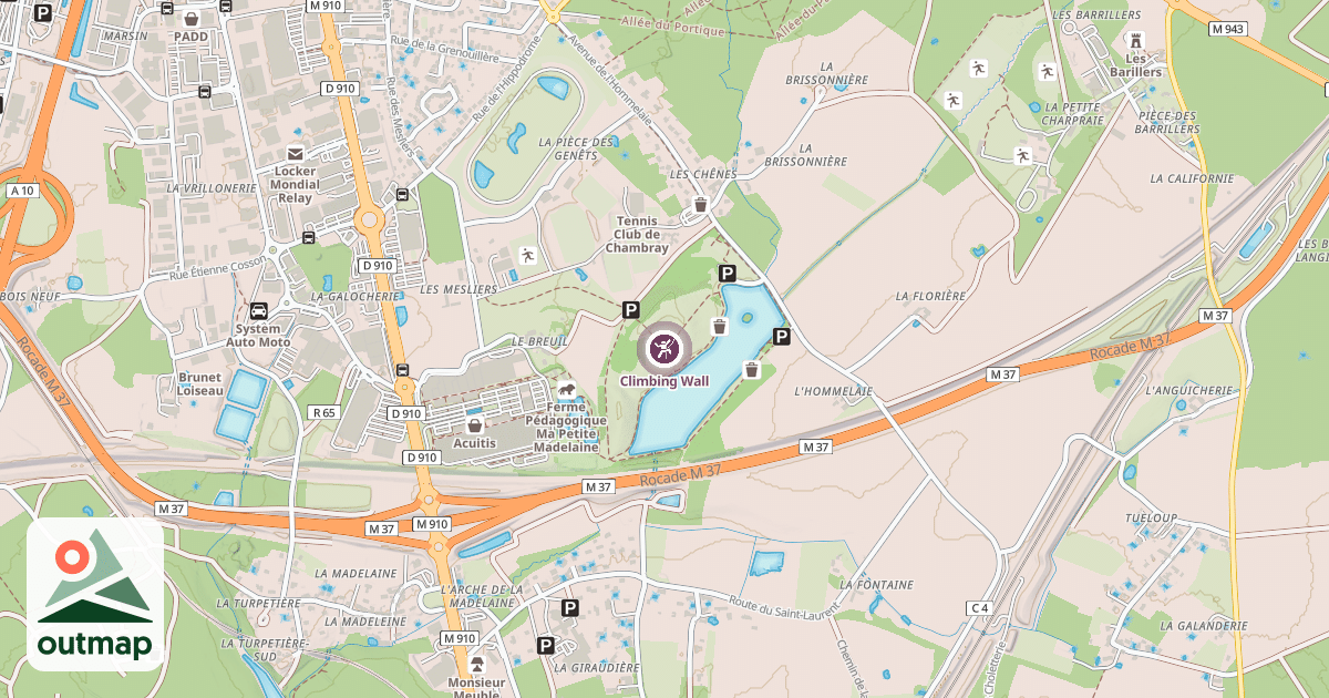 Map of Climbing Wall