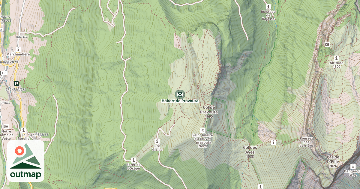 Map of Habert de Pravouta