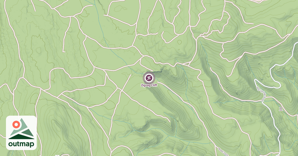 Map of Zigzag Cliff