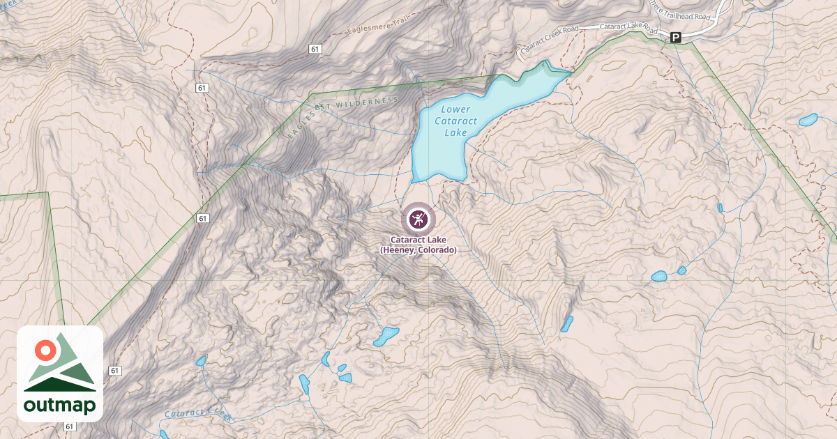 Map of Cataract Lake (Heeney, Colorado)
