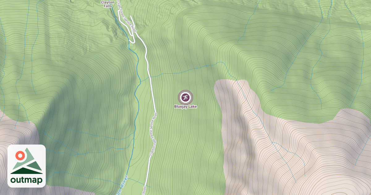 Map of Bluejay Lake