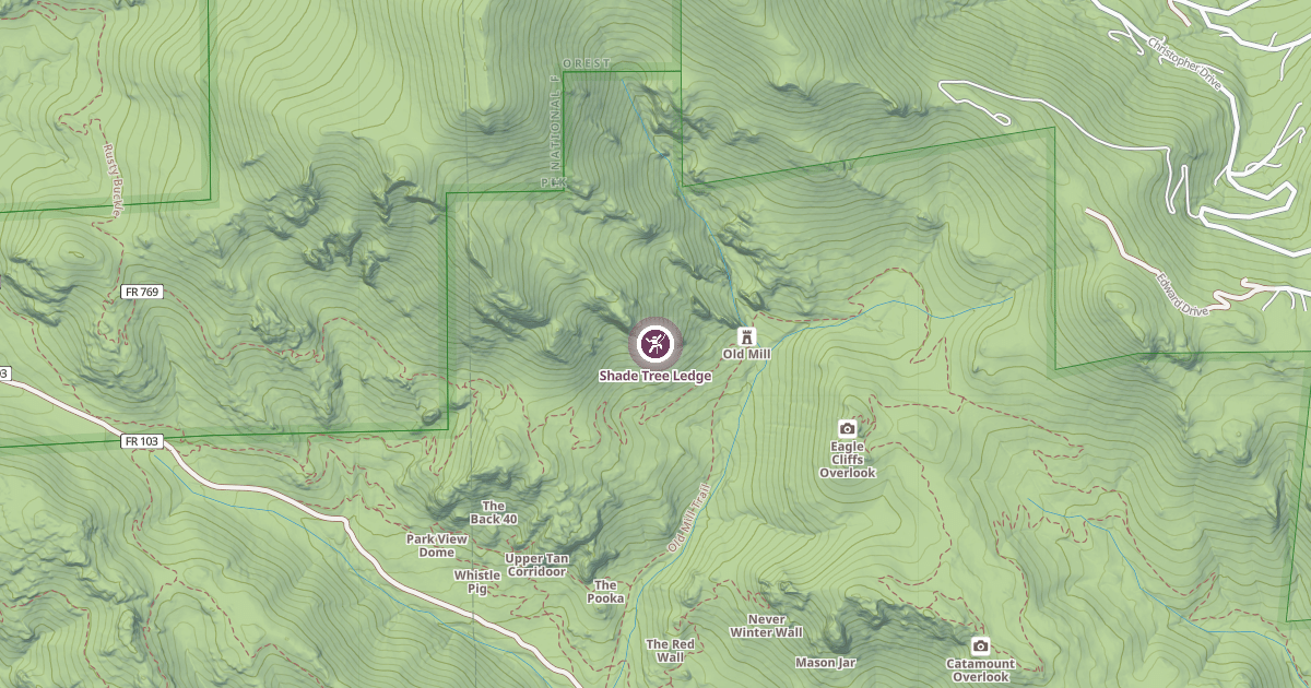 Map preview of Shade Tree Ledge