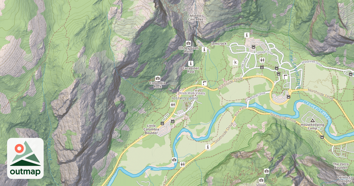 Map of Knob Walk