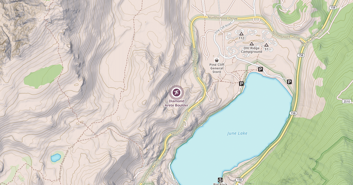 Map preview of Diamond Arete Boulder