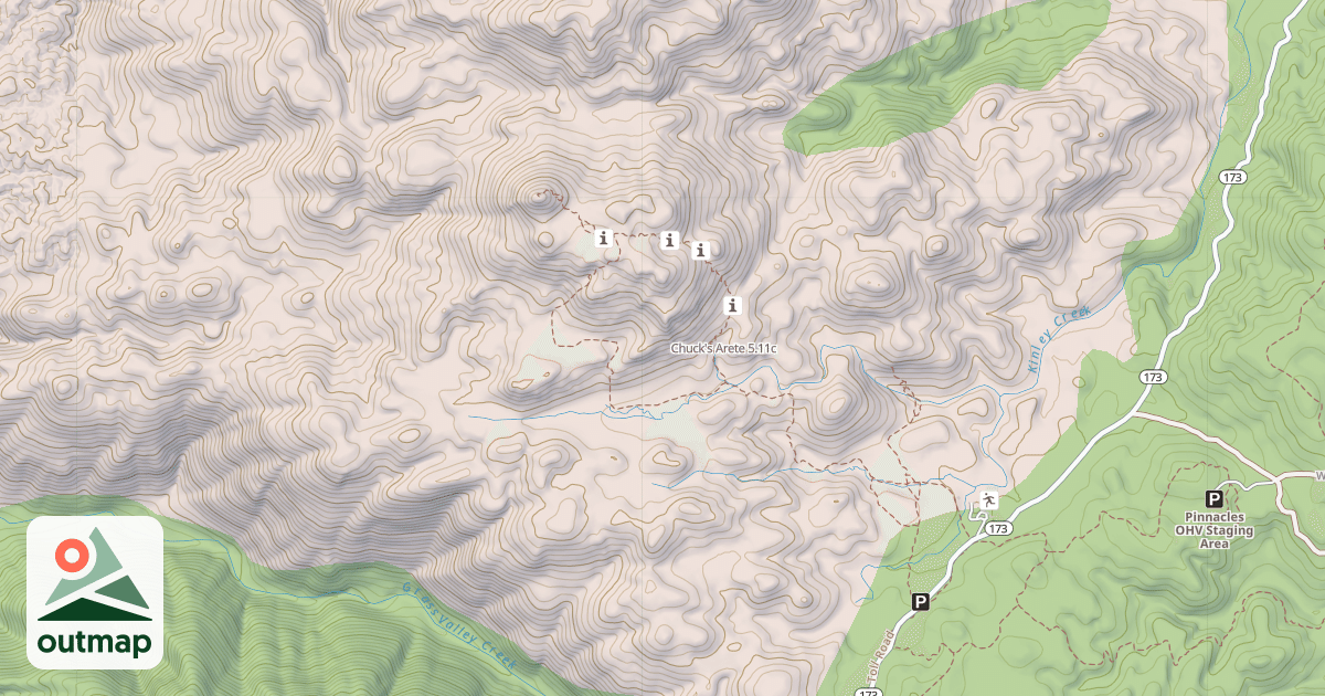 Map of Chuck's Arete