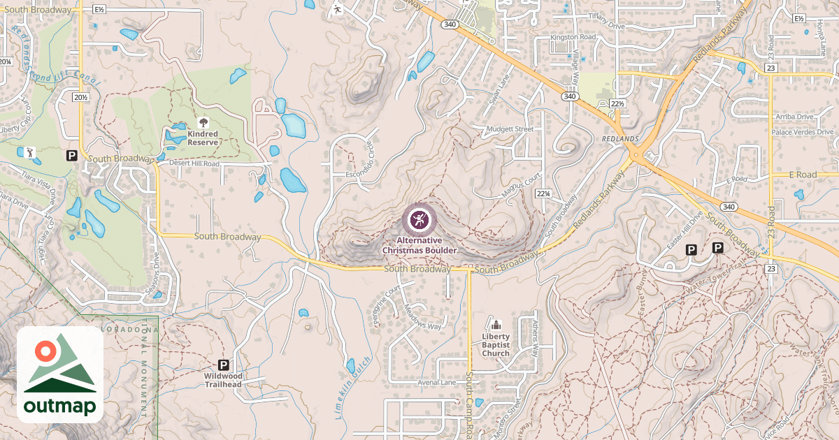 Map of Alternative Christmas Boulder