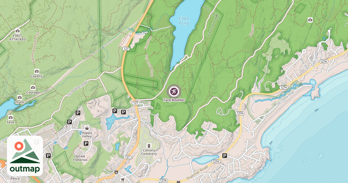 Map of Tarp Boulder