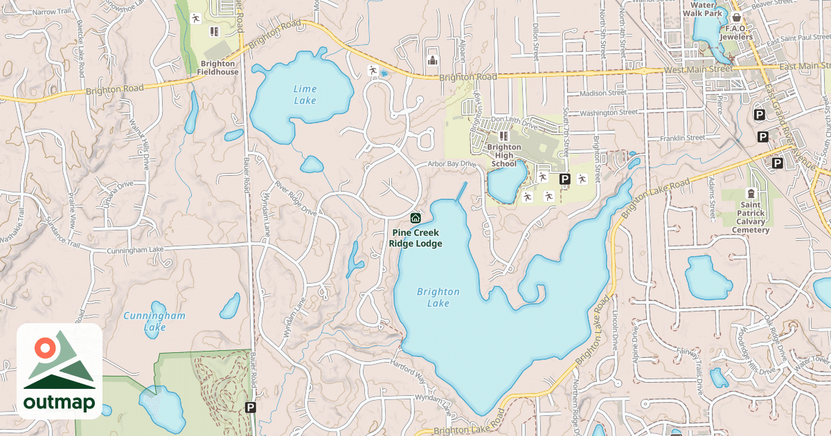Map of Pine Creek Ridge Lodge