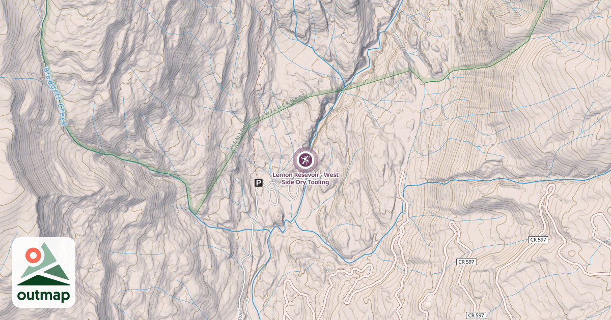 Map of Lemon Resevoir - West Side Dry Tooling