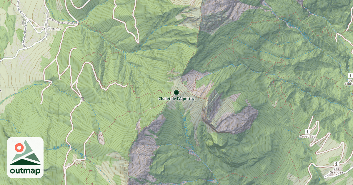 Map of Chalet de l'Alpettaz