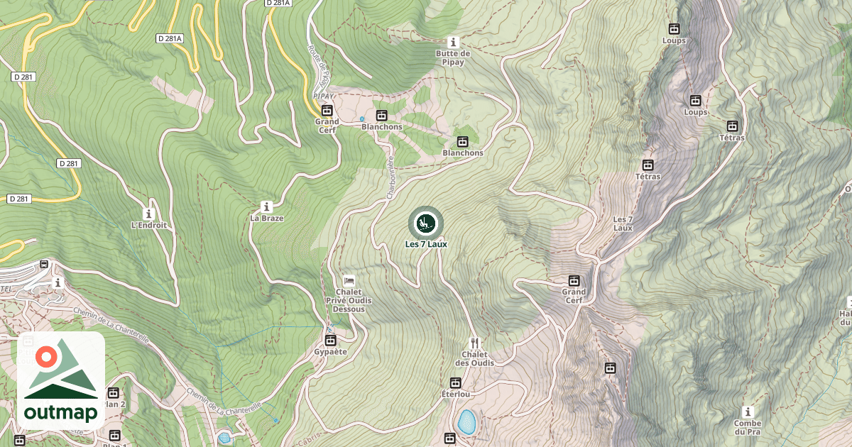 Map of Les 7 Laux