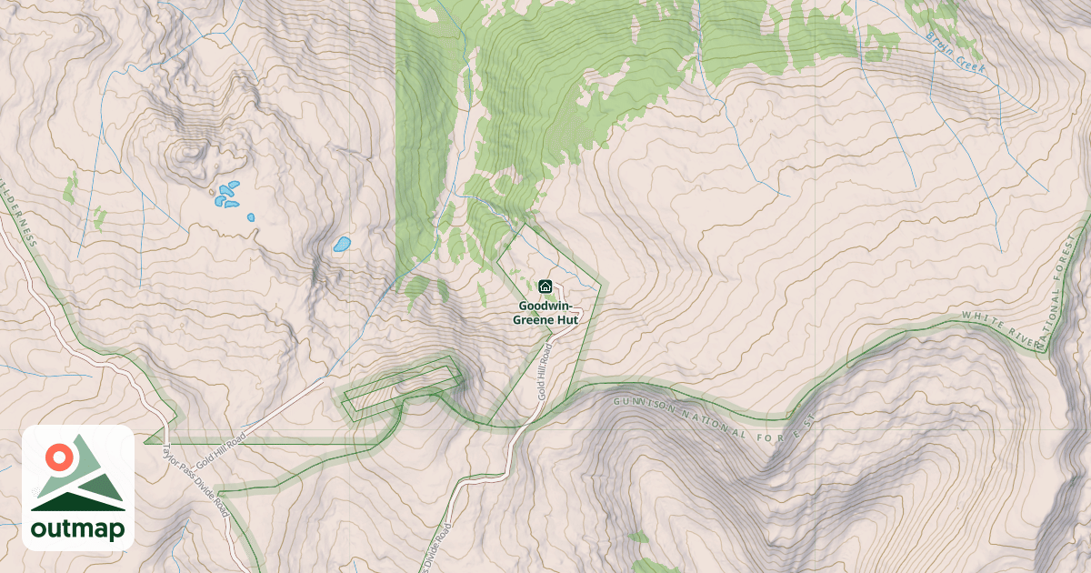 Map of Goodwin-Greene Hut