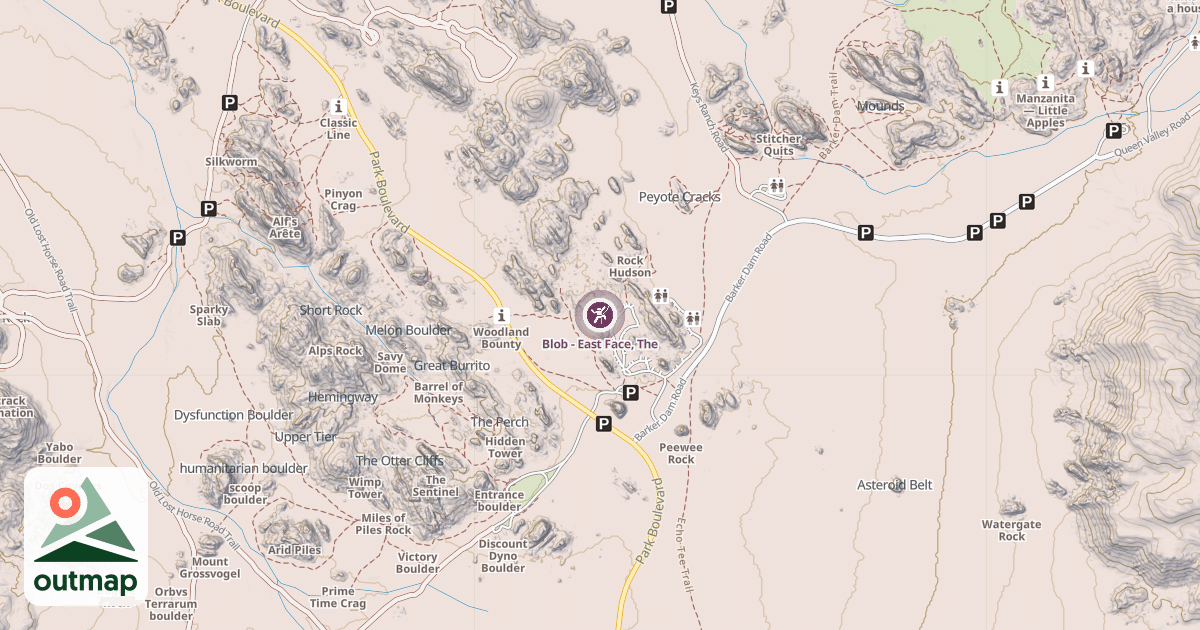 Map of Blob - East Face, The