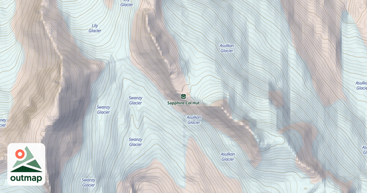 Map of Sapphire Col Hut