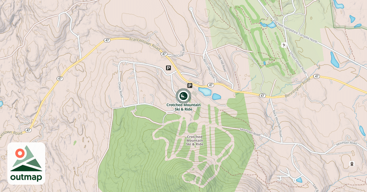 Map of Crotched Mountain Ski & Ride
