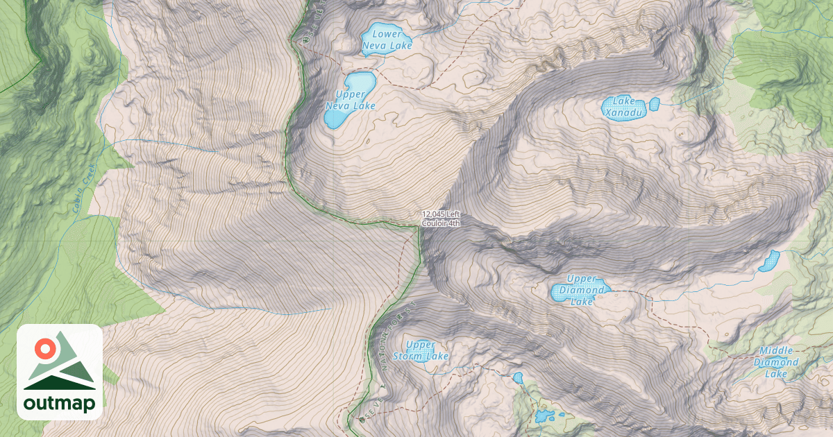 Map of 12,045 Left Couloir